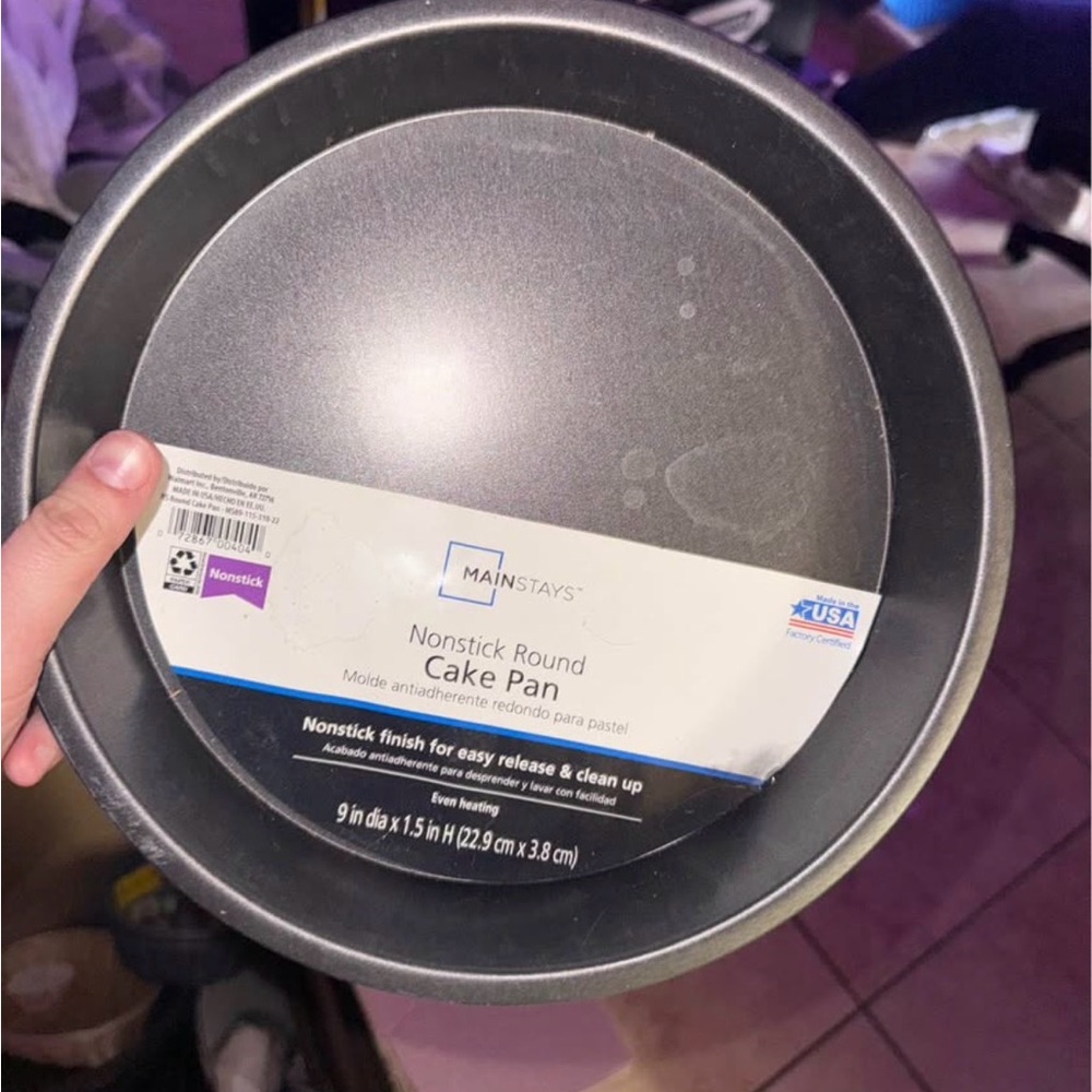 Mainstays Nonstick Round Cake Pan - Silver